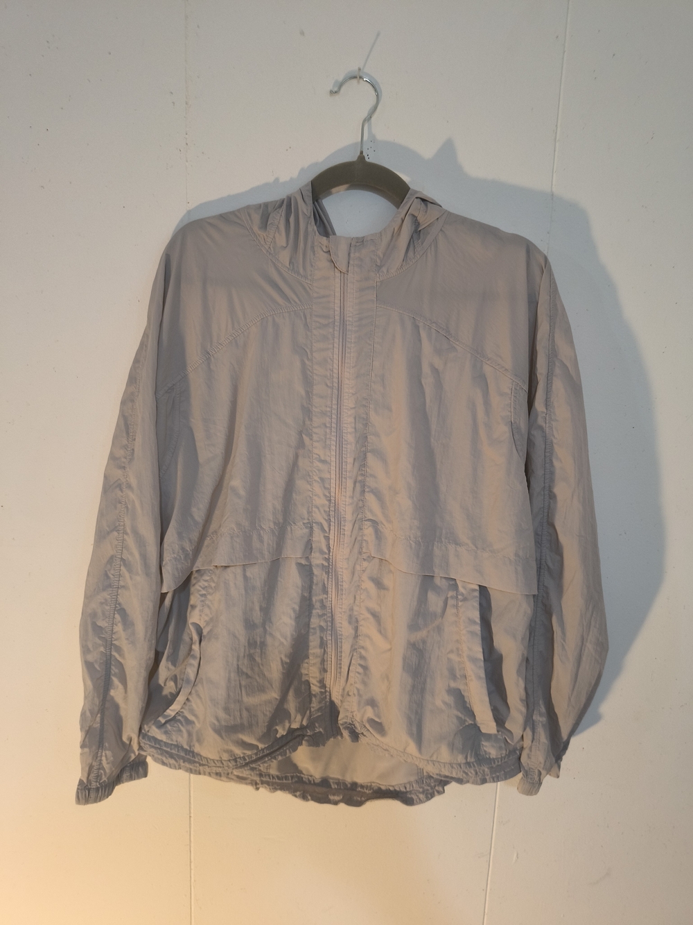 lululemon athletica Lightweight Hooded Windbreaker Jacket in Light Gray